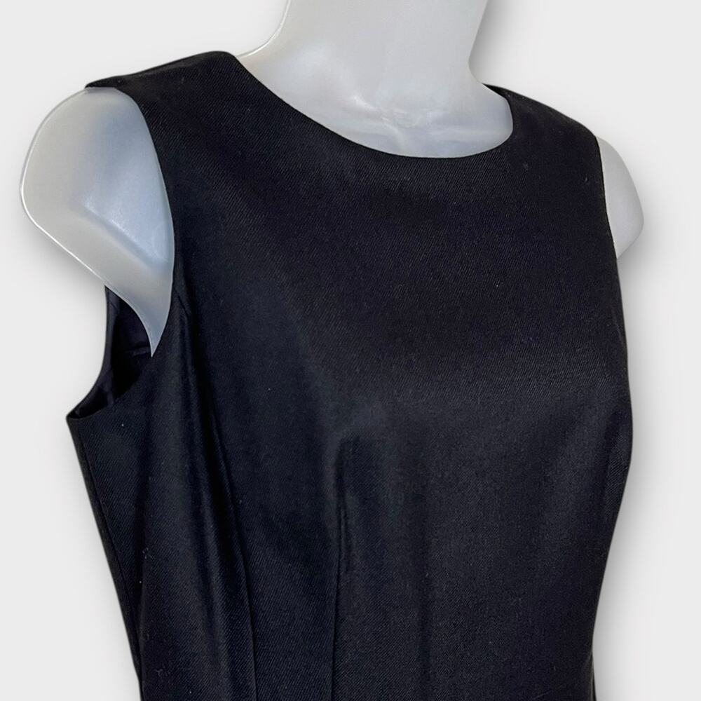 BROOKS BROTHERS / LORO PIANA Black Classic Wool Sheath Dress Size 8 Petite - Picture 4 of 7